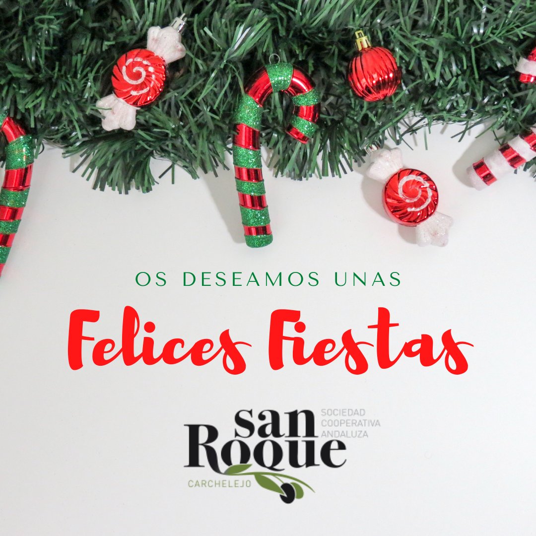 Con nuestra Cooperativa a pleno rendimiento recibimos estas lluvias con gran ilusión sabiendo lo beneficiosas que son para nuestros campos.
Es tiempo para dar, tiempo para compartir, y tiempo para amar.❤️
Desde @scasanroque os deseamos Felices Fiestas 💫💫