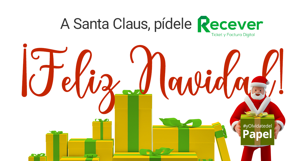 Recever's tweet photo. ¡Recever te desea #FelizNavidad! ✨

Unos días rodeado de tus seres queridos, salud y mucha alegría para estas fiestas, ¿que más se puede pedir? Además de algún que otro regalo 🤩

No olvides que este año Santa Claus trae los regalos y #Recever guarda los tickets 🎁🧾 https://t.co/9ar2R2dsAQ