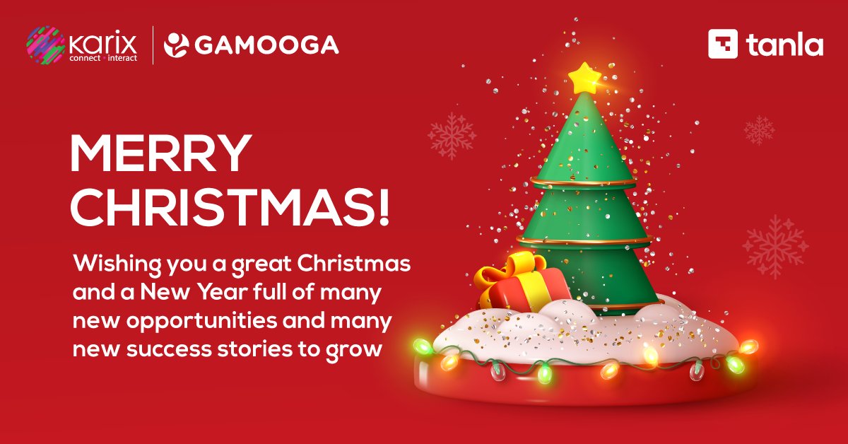 This season let’s ring in a Christmas full of warmth, happiness, and positivity. Wishing you and your loved ones a very Merry Christmas from all of us at Tanla! #Tanla #Gamooga #MerryChristmas