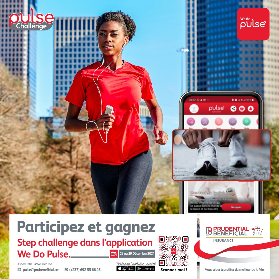 PruBeneficialcm's tweet photo. Le Steps Challenge 🚶🚶‍♀️🚶🚶‍♀️ continue!
Jusqu'au 29 décembre, fais au moins 7000 pas par jour et gagne de nombreux lots. 
Alors rejoins le challenge de l'heure via l'application Pulse, sur la Page Santé dans Mes défis.
#Prudential #PruBeneficial #Wedopulse #Pulse #STEPchallenge https://t.co/UZQ3aKJHNn