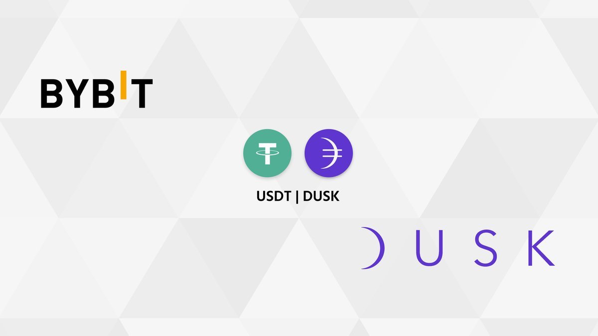 OCS_INC's tweet photo. Dusk Network
$DUSK is now available as a USDT/DUSK pairing on derivatives exchange platform @Bybit_Official! Not only does this listing further expand the availability of $DUSK, but it also marks the first perpetual contract pair for the token. https://t.co/Ri4cAQS7lh