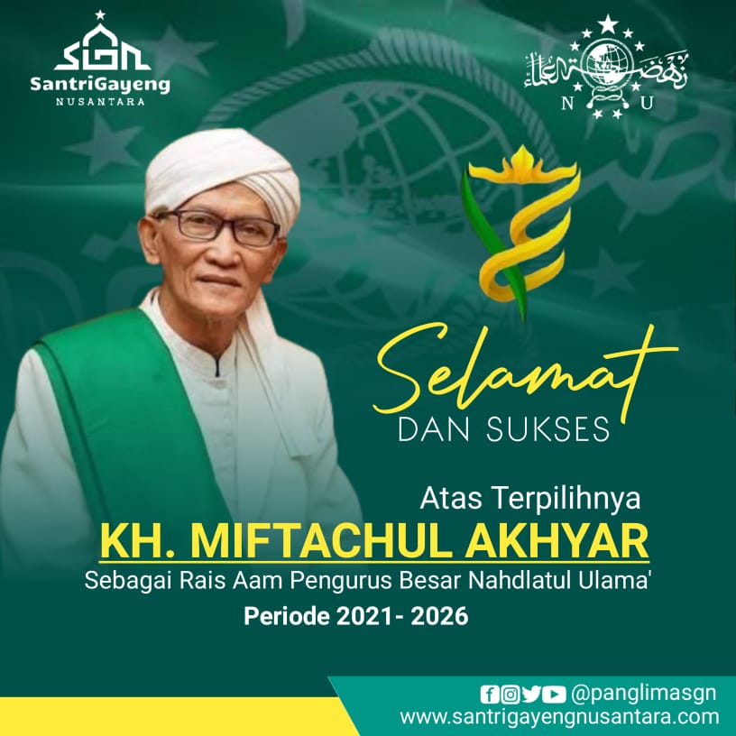 Amiiq13's tweet photo. KH Miftachul Akhyar terpilih menjadi Rais Aam PBNU untuk periode 2021-2026 dalam Muktamar ke-34 NU di Lampung.

Kiai Miftachul Ahkyar dipilih dalam rapat yang digelar 9 kiai sepuh anggota ahlul halil wal aqdi (AHWA).

#TajYasin
#WagubJateng
#SantriGayeng
#SantriGayengNusantara https://t.co/ljTkfstu9a