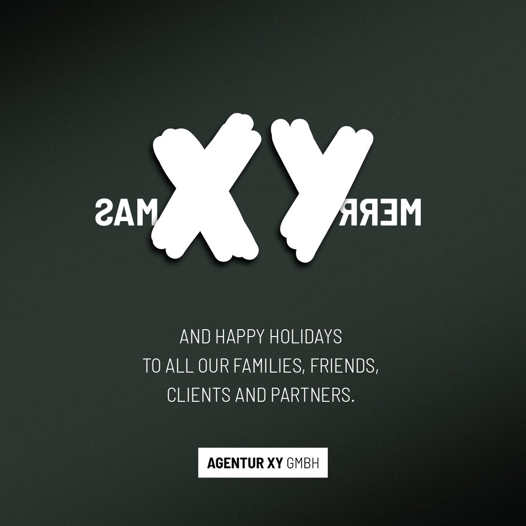 agenturxy's tweet photo. Happy Holidays! Whatever you celebrate these days or if you just enjoy some days off - We want to take the opportunity to say thank you! Looking forward to a great 2022, your Team XY #agenturxy https://t.co/1yk8brX8M9