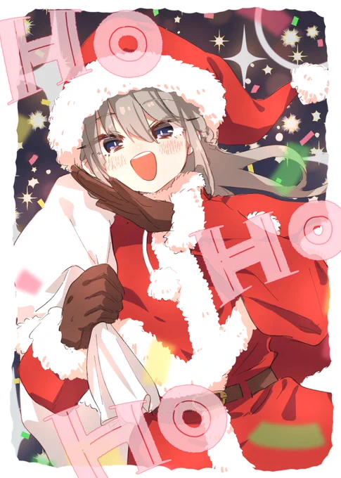 プレゼントを撒き散らしにきたお嬢様サンタ 