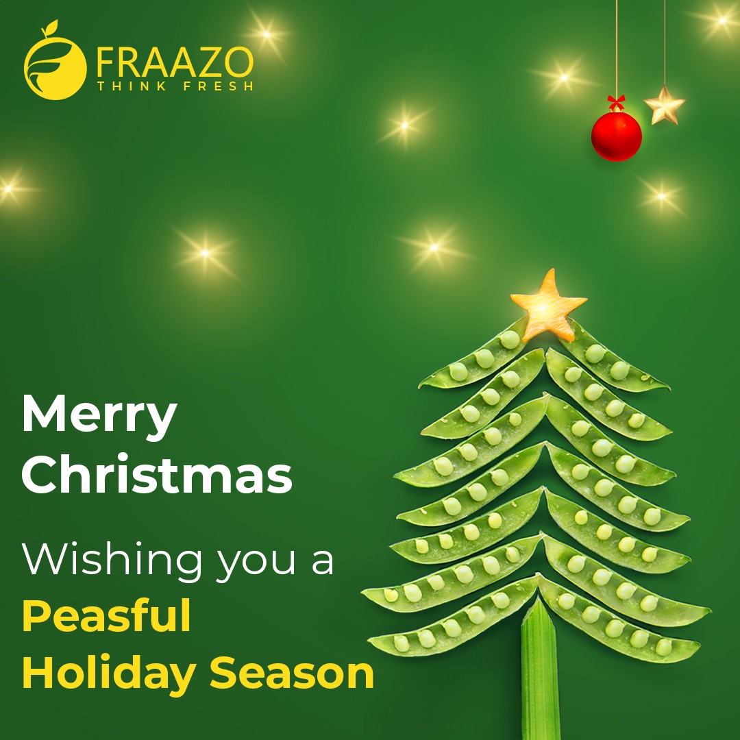 FraazoIndia's tweet photo. As the holiday season dawns upon us, make sure you order farm-fresh veggies and fruits from our super-convenient &amp; accessible Fraazo app. A Merry Christmas to you &amp; your loved ones.

#merrychristmas #merrychristmas2021 #holidayseason #farmfresh #freah #ThinkFresh #Fraazo https://t.co/hOlmyTJCu0