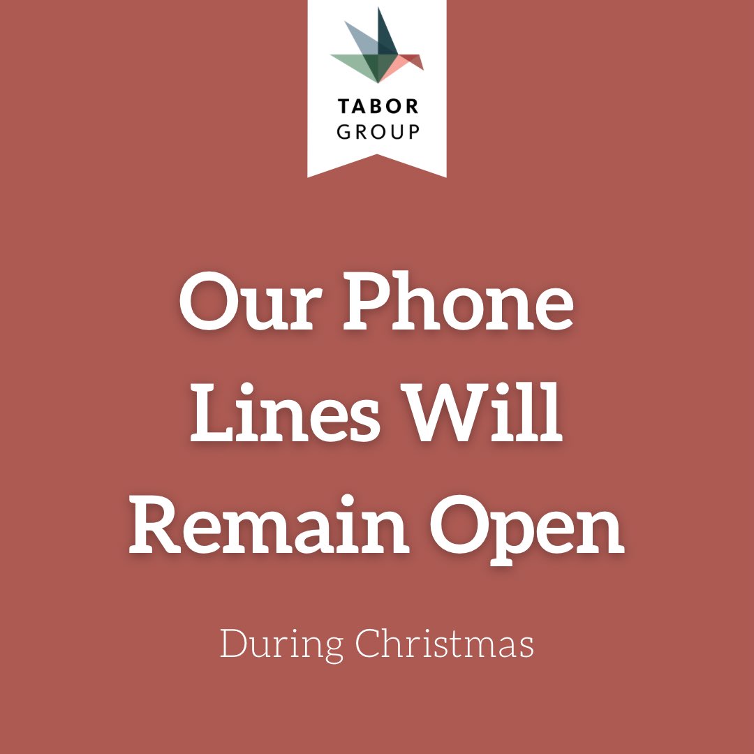 Tabor_Group's tweet photo. Tabor Group will remain open over the Christmas season to provide support for anyone struggling or living with addiction.
To avail of this phone support over the Christmas period, call Tabor Group on 021 488 7110 (Cork) or 01 639 2962 (Dublin).
#openforchristmas #TaborGroup https://t.co/WygXrIEHAe