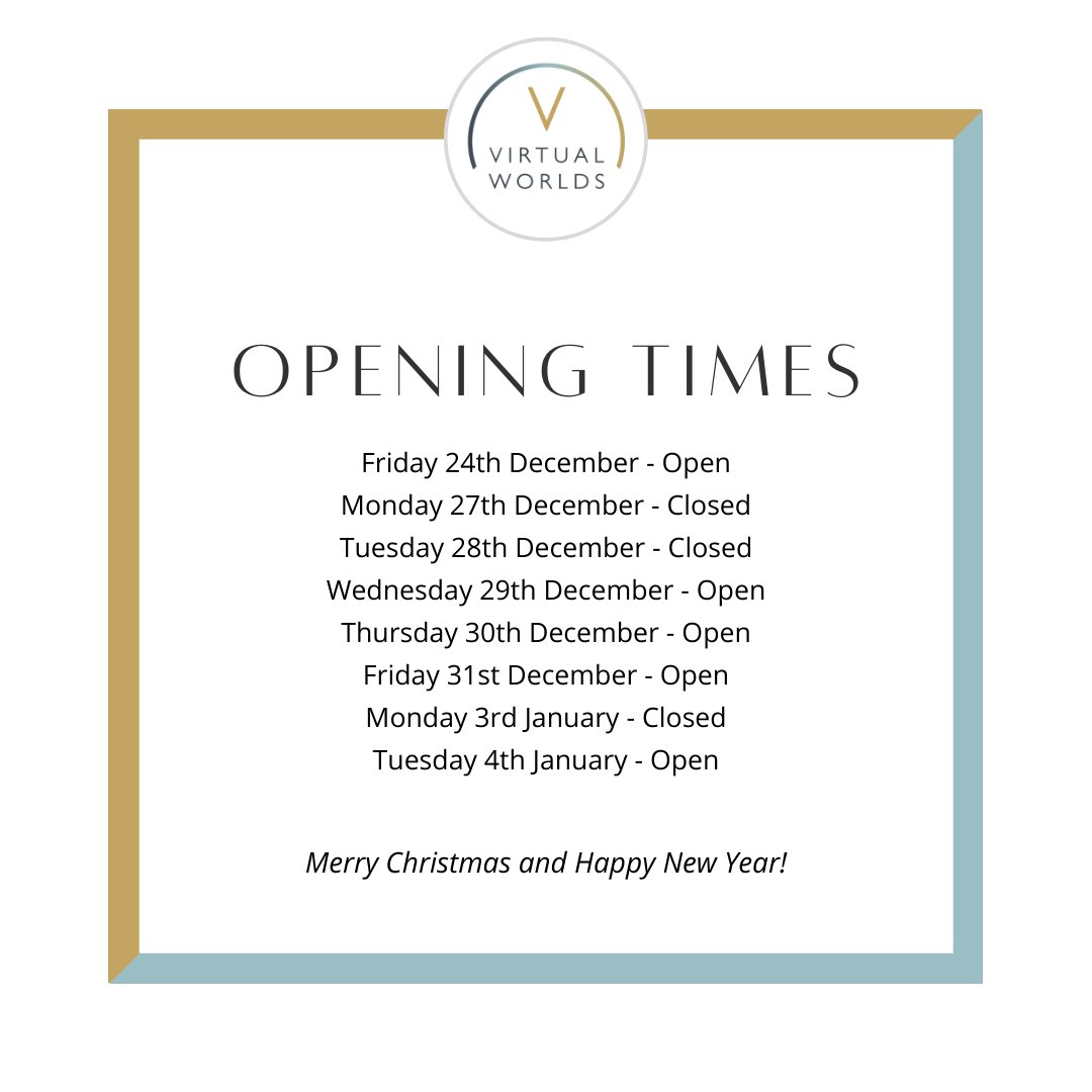 Here's a reminder of our opening times over the festive period. We'd like to take this opportunity to wish you all a wonderful Christmas and New Year. #MerryChristmas #HappyNewYear