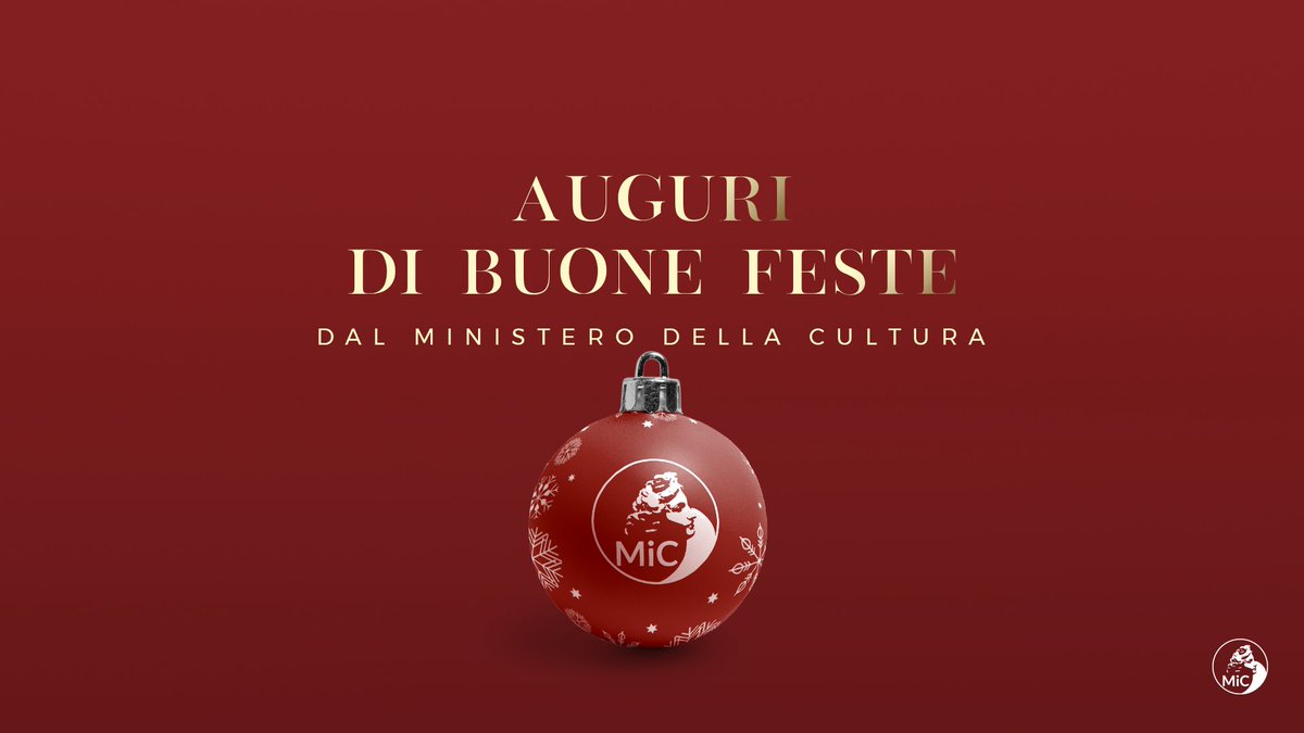 Auguri di buone feste dal Ministero della Cultura 🎄 ✨ #MiC #MinisteroDellaCultura #Natale2021