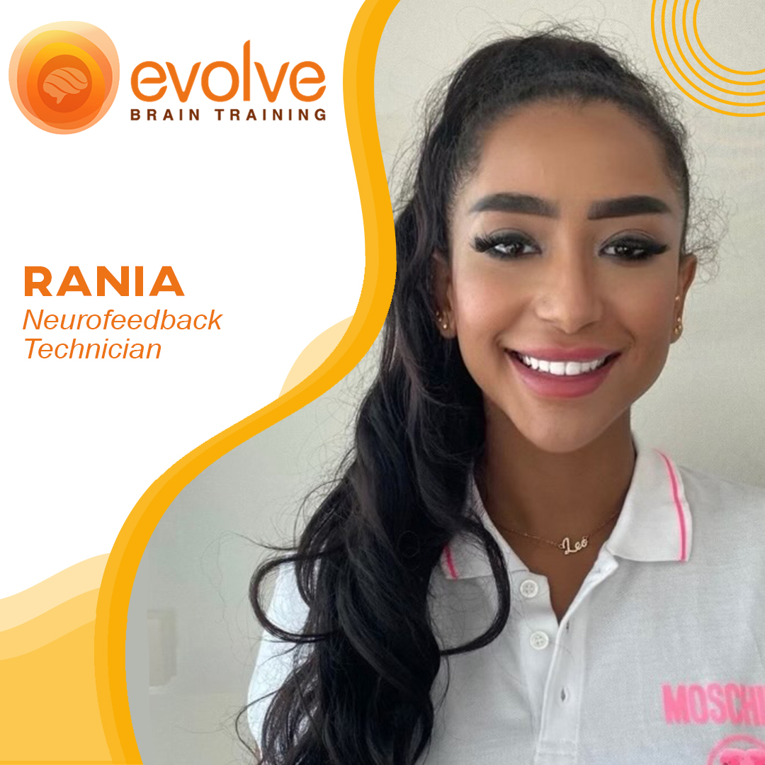 EvolveBrain's tweet photo. Hey! I am Rania.
I’m a clinical psychology graduate & I am beyond excited to join the Evolve Team as a Neurofeedback therapist.
#evolve #evolvebraintraining #teamevolve #womeninbusiness #teambuilding #psychology #psychologist #therapist #womentherapist https://t.co/zT4kGQBIsK