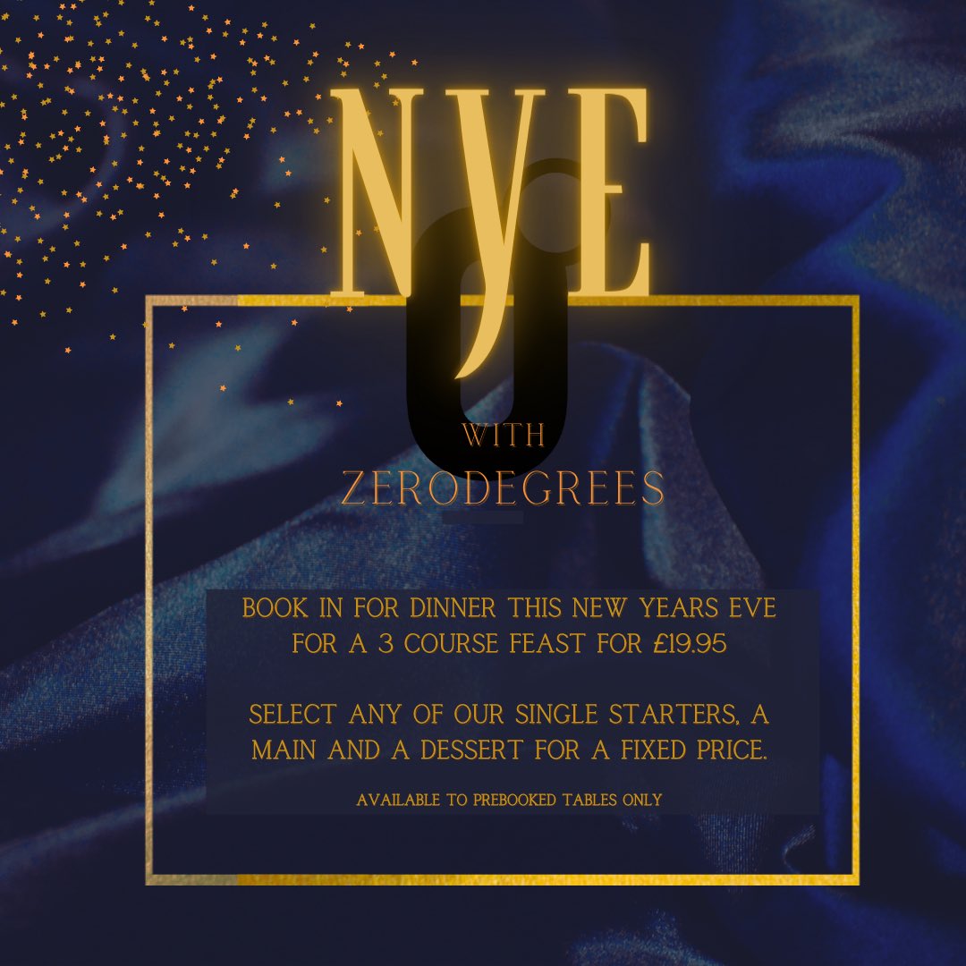 Not sure what to do on New Years Eve?
Blackheath, Reading and Bristol have an amazing 3 course menu for £19.95!
Book here ⬇️
zerodegrees.co.uk/venue/
#bristol #london #reading #NewYear2022