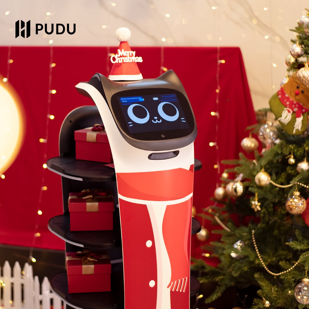 PuduRobotics's tweet photo. Christmas is coming!!🥳🥳
Are you ready to celebrate the joy of Xmas? 
#BellaBot is getting ready to deliver wishes and love for your family. 👨‍👨‍👧‍👦
More: https://t.co/E2dhbVYXis
#pudu #pudurobotics #roboticssolutions #christmas2021 #familygathering #chrismaseve https://t.co/XWLb1gvVzo