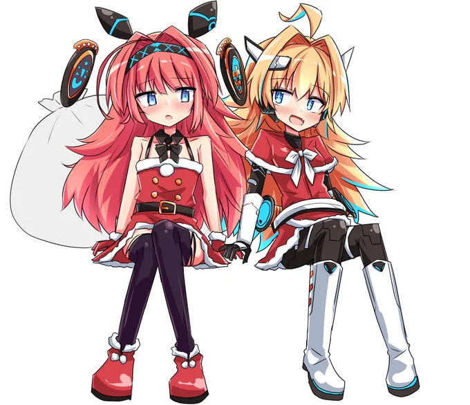 シャドバの宇宙一人気カップリング、ララシェナ描きました。メリークリスマス 