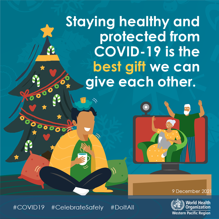WHOWPRO's tweet photo. Planning to meet family &amp; friends this holiday season, but feeling unwell? It’s best to stay home. Don’t risk infecting your loved ones with #COVID19!

Stay at home, monitor your symptoms, contact your health provider &amp; celebrate virtually or over the phone with family &amp; friends. https://t.co/uHACvgURZ7
