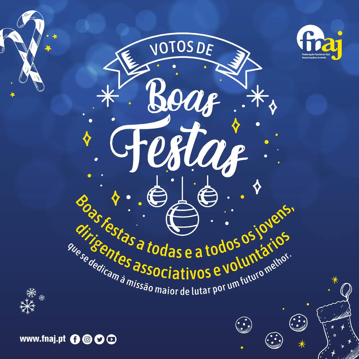 fnaj_juventude's tweet photo. Porque o amanhã começa agora, façamos de 2022 um ano de afirmação do movimento associativo juvenil como caminho para a construção de um mundo mais justo e igual.
🎄A FNAJ deseja a todos/as umas boas festas e um excelente 2022.
#fnaj #associativismo #juventude https://t.co/JDYoYqHjcK