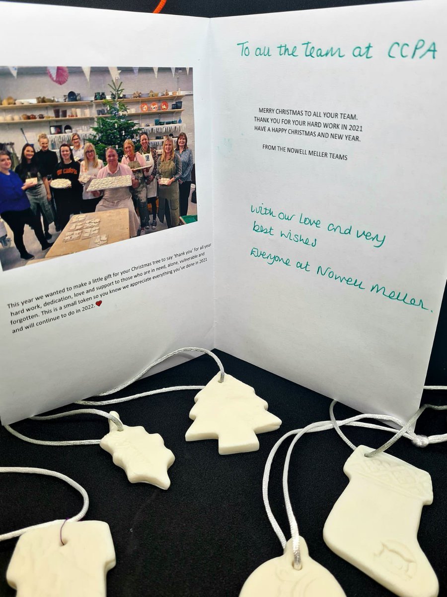 We were delighted to receive this amazing Christmas card this week from <a href="/nowell_meller/">Nowell Meller Solicitors</a> with beautiful words and Christmas decorations that their team had made. Thank you so much and Happy Christmas to you all! Thank you for your support in 2021 #Christmas #ccpacharity