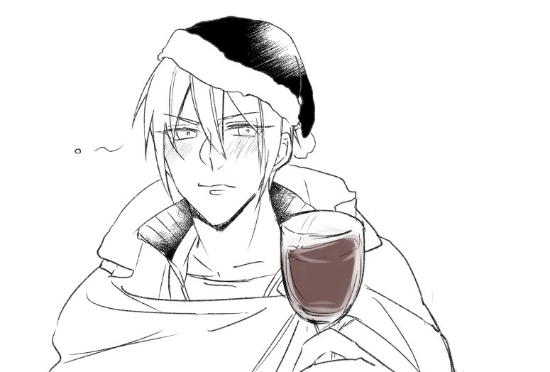 クリスマス会で初めてワイン飲んでほろ酔い山姥切国広🍷 
