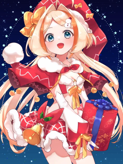 クリスマスイラスト公開「はろつつ～!プレゼント届けに来たよ～!」素敵なクリスマスを過ごそうね～～!#新人Vtuber#クリスマスイブ 