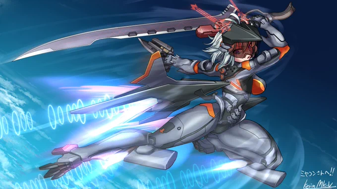 KEVIN_Mk-Ⅴ  仕事...さんのコミッション「戦闘用義体の私が格好良く戦闘し...」 https://t.co/Ijic8NI4iv #Skeb #Commission @skeb_jpより 
今年最後のSkeb描きました!!!!リクエストありがとうございました!! 