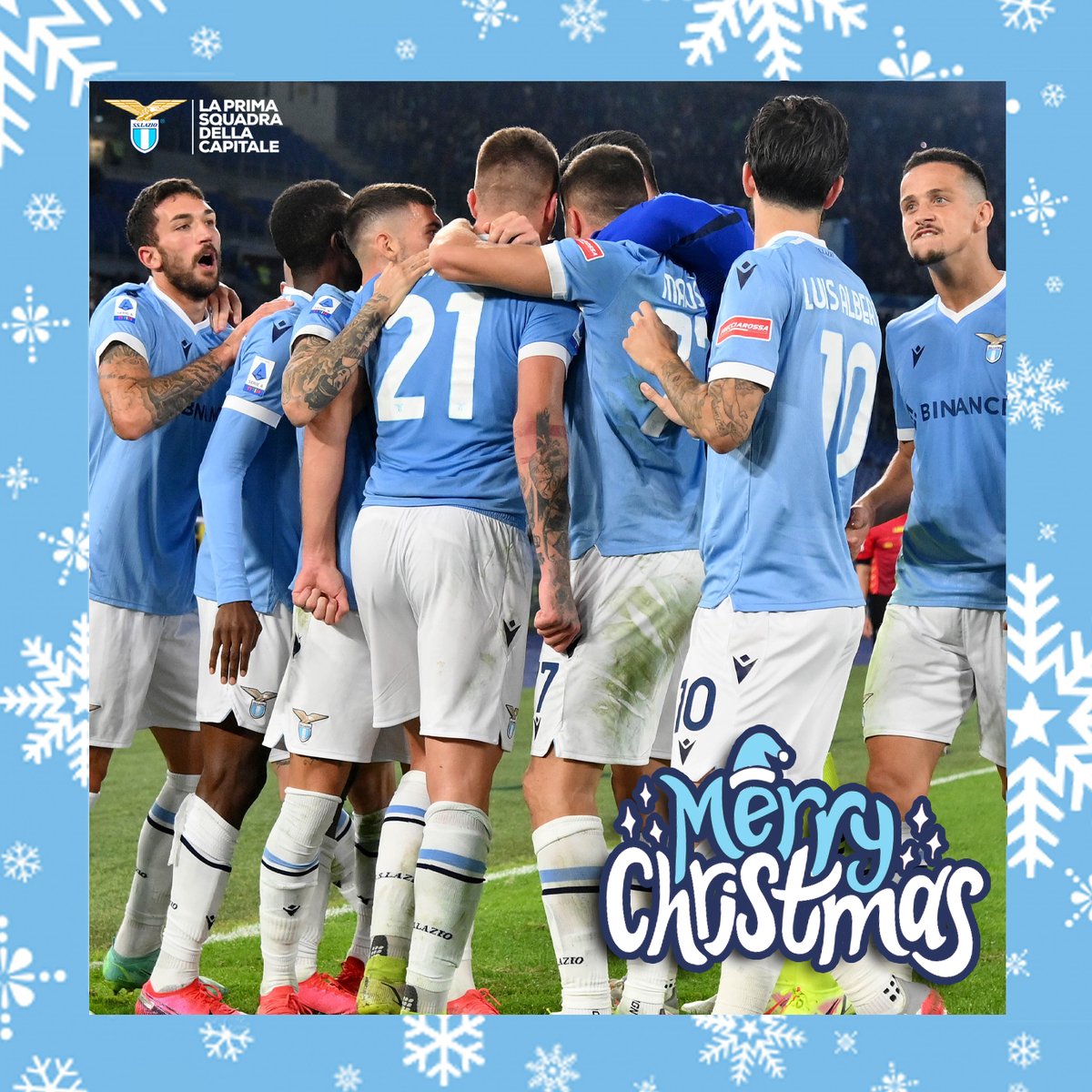 OfficialSSLazio's tweet photo. 🎅🎁 Buon Natale a tutti da parte della #SSLazio! https://t.co/4WBFfnqkS3