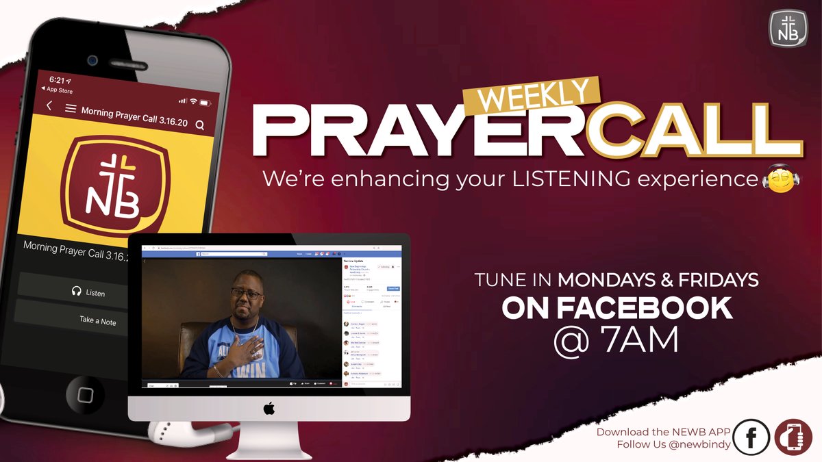 NewBIndy's tweet photo. THIS IS YOUR WAKE-UP CALL!! We want to pray with you! Tune in to our morning prayer call with Dr. James Anthony Jackson in just 1 hour. We’ve saved a virtual seat just for you!
.
.
.
#MorningPrayerCall #WakeUp #newbindy #yearofrecovery #drjamesajackson #inviteafriend https://t.co/x5gRrrZUem