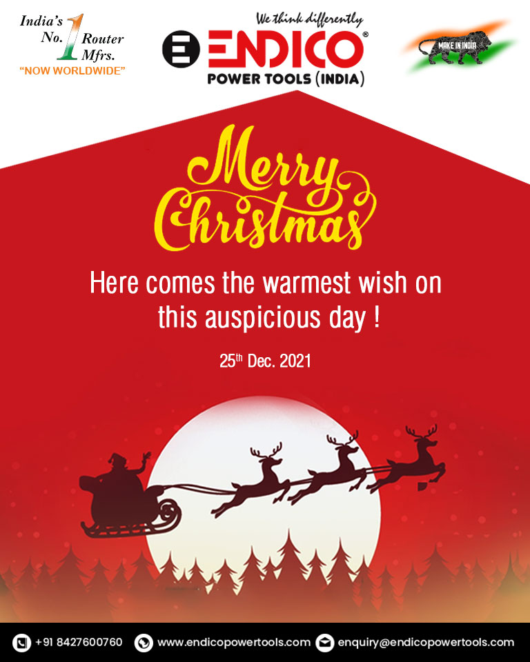 Endicopowertool's tweet photo. ENDICO Power Tools (India) - INDIA'S NO.1 ROUTER MACHINE MANUFACTURERS
.
We wish you all Merry Christmas! 🎄🎄🎄🎄
Enjoy the Special Day with your loved ones to the fullest..
#christmas #christmas2021 #merrychristmas https://t.co/qkePoZLBpm