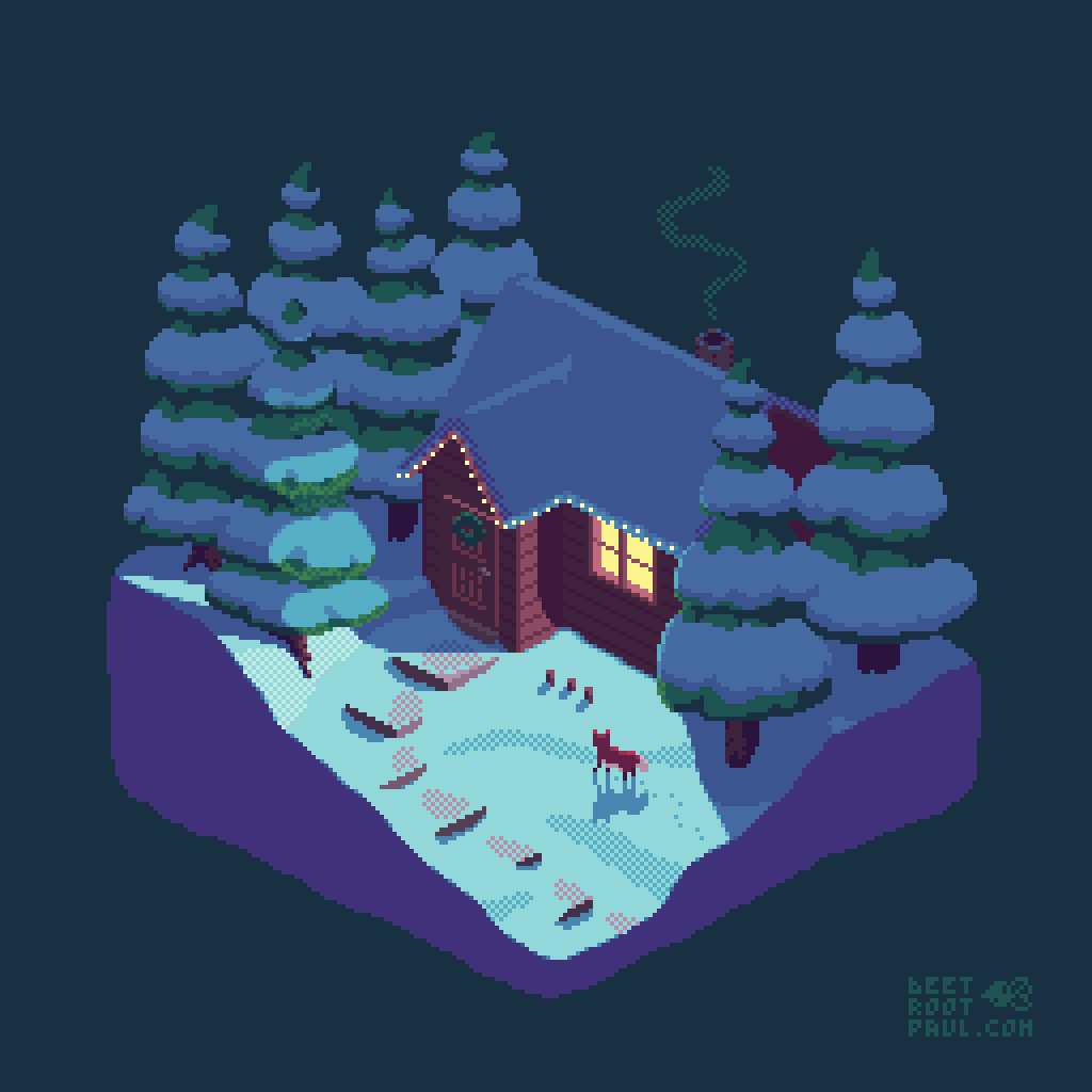 beetrootpaul's tweet photo. 🎄 Happy Holidays everyone! 🎁

Winter Cottage

Palette: #archerer48 by @archerer_

—
#pixelart #aseprite #Christmas #Christmas2021 #Xmas #holidayseason #winter #forest #snow #cottage #cottage https://t.co/uXqHEU6cjP