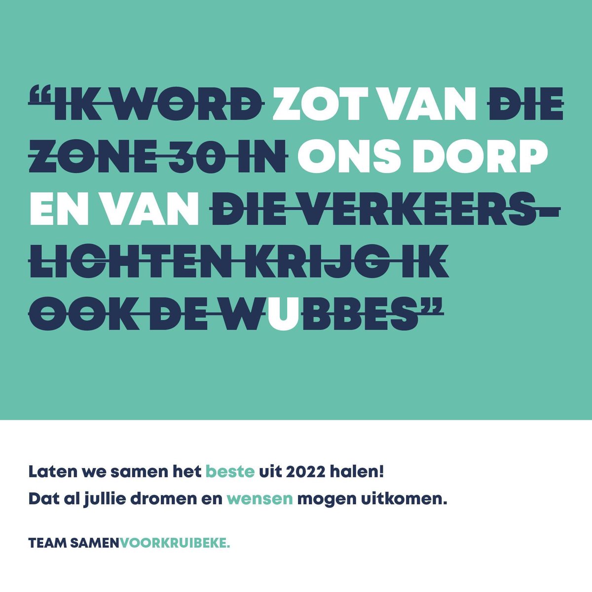 SamenVoorKruibe's tweet photo. "Zot van ons dorp en van u!"

Ook in 2022 willen we samen met jullie het beste uit ons dorp halen. We wensen alle Kruibekenaars oprecht het allerbeste toe. 

Fijne feesten! 
Team SamenVoorKruibeke
💚🧡❤️💙💜💛 https://t.co/9P7BAfBO0n