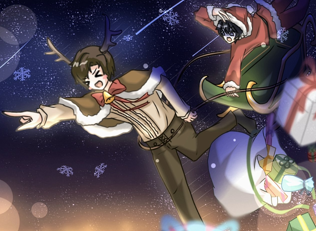 茎わかめｳﾏｧ メリークリスマス W 分かりにくいけどカイくんと佐藤くん マカロンアニメ工房 Macaronpic T Co Oziplfjjbu Twitter