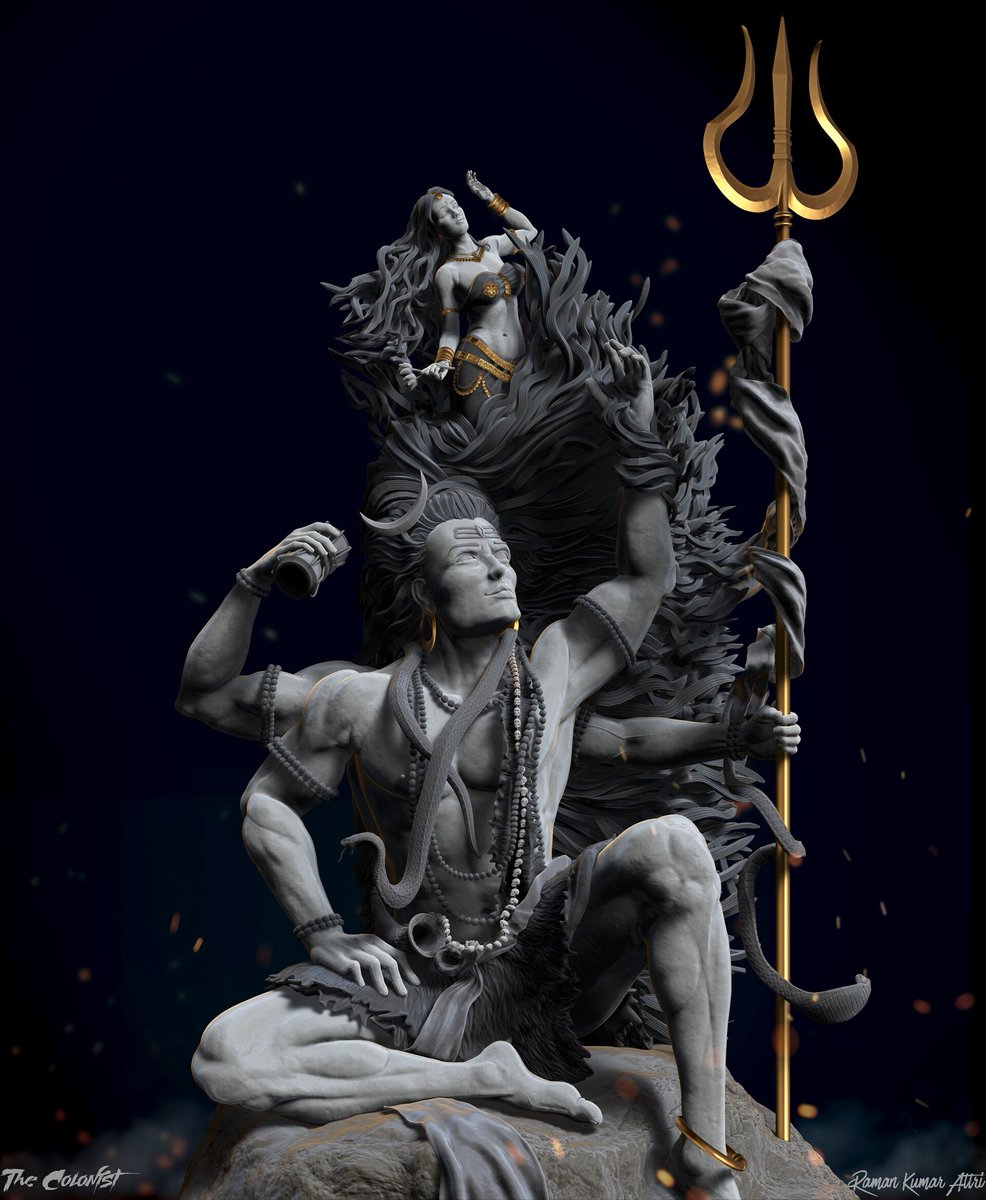 ramankumarat's tweet photo. A sculpt I did inspired by the great statue of Aazhimala Shiva temple.

Artstation: https://t.co/MS9UFAcfS1
@TheRookiesCO @pixologic @ArtStationHQ @AdskMaya @CGMagonline 
#zbrush #sculpt #digitalart #art #3dmodeling #artstation https://t.co/mrak7c9hRy
