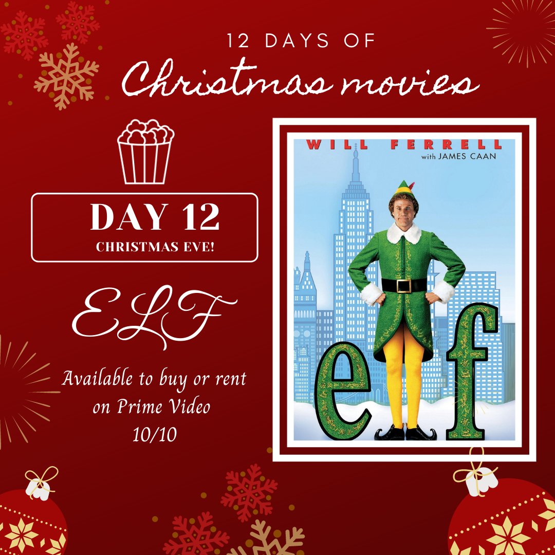 Last day!🎄12 Days of Christmas Movies🎅
A bit of festive fun- counting down the days until Christmas with a movie to watch a day. P.s one more to go!

Day 12- Elf

#christmas #unilife #students #12daysofchristmas #moviecountdown #christmasmovies #12daysofchristmasmovies #elf