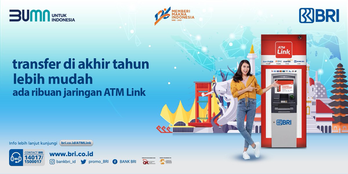 promo_BRI's tweet photo. Sobat BRI,
gak berasa nih kita sudah berada di penghunjung tahun 2021.
Masih banyak transaksi yang mau kamu selesaikan?
.
ATM Link, bikin transaksi apapun jadi makin mudah!
.
#BRI #ATMLink #Jalin #JalinPembayaranNusantara #InterkoneksiUntukNegeri #SelaluAdaJalin https://t.co/d4CKUmUawk