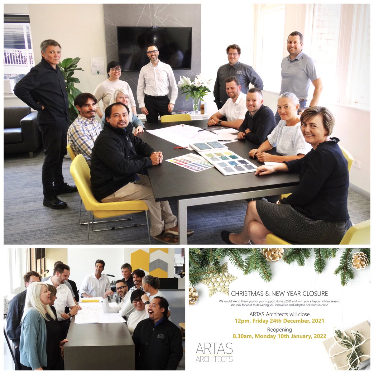 ann_shelley's tweet photo. Last day of work for 2021. All set for the holidays and excited for the year ahead!
#ARTASarchitects🎄 https://t.co/fPtZhN8Gvv
