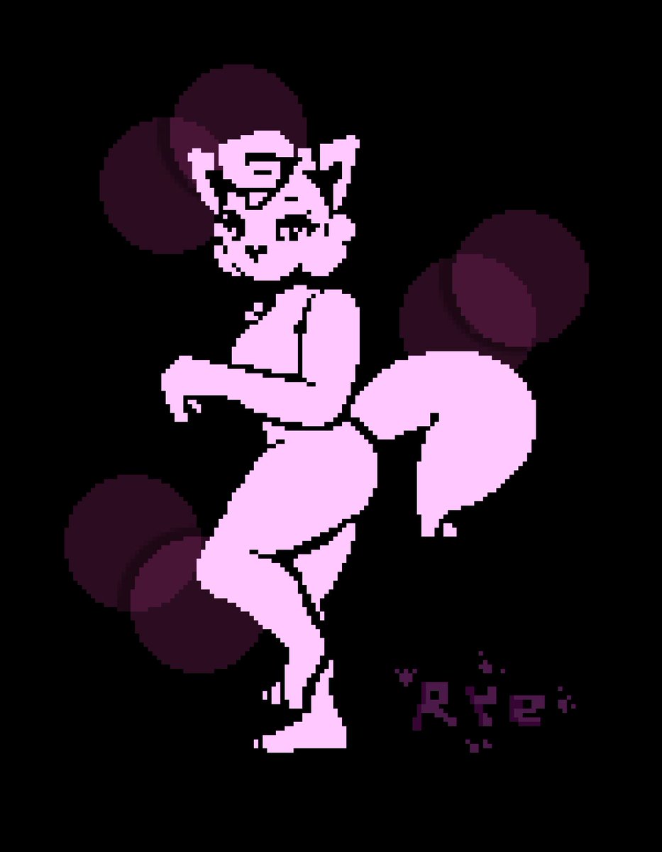 RyeCatans's tweet photo. This is BGF also known as Bubblegum Fox, or Bubs. 
This character was created by my friend, they've existed for a long time and I decided to sprite her for them. 

First Twitter post PogU https://t.co/sOqr2n15vr