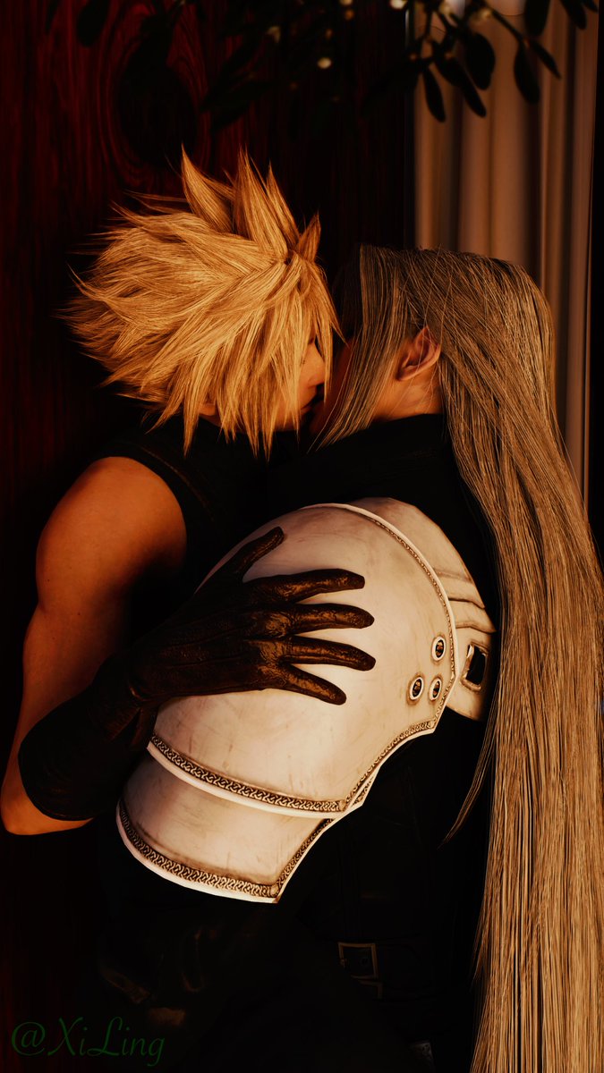 XiLing34602694's tweet photo. There are not Masamune and buster sword for Christmas, just candy cane and kiss.(´∇｀)

#Sephiroth #CloudStrife #sefikura #FinalFantasy7Remake https://t.co/SEWH3LO9K9