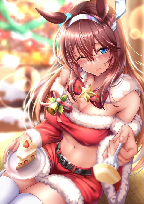 「マスター、メリークリスマスです♡」
 #ウマ娘
 #MerryChristmas 