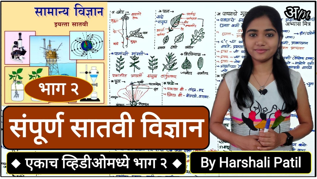 AbhyaasMitra's tweet photo. मित्रांनो आज आपण संपूर्ण सातवीचे विज्ञान एकाच व्हिडिओमध्ये अभ्यासणार आहोत.

 या लेक्चरच्या नोट्स तुम्हाला आपल्या App वर मिळेल.आपले ॲप डाऊनलोड करण्यासाठी खालील लिंक वर क्लिक करा.

App Link - https://t.co/qWPETfqlqD

🔹 संपूर्ण सातवी विज्ञान भाग 2 🔹
https://t.co/XfZ7k3XMww https://t.co/jE6CL942w6