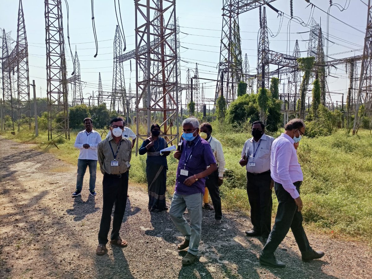 The CE/D/North along with SE/CEDC/North  inspected 110/33-11kv manali SS
