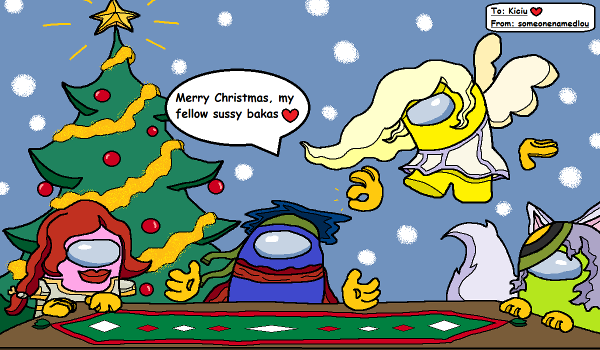 We had another secret santa arrangement in our FE discord this year, so I got to be <a href="/BootlegKiciu/">Kiciu</a> 's Secret Santa this year! Which resulted in some sussy shenanigans 😂

Btw, merry christmas everyone! 🥰