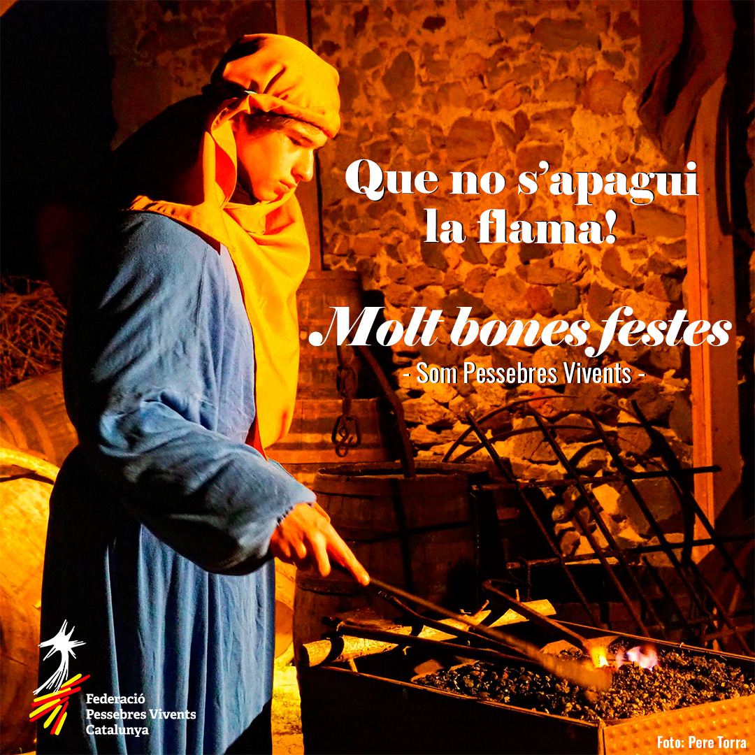 Des de @calaixsastresfcom a membre de la Federació de <a href="/pessebresvivent/">Pessebres Vivents de Catalunya</a> us volem desitjar molt bones festes. Que la flama del Nadal i dels Pessebres Vivents no s'apagui mai.  

#nadal2021 #pessebrevivent #santfeliudellobregat #santfeliu #calaixdesastre @maitecaxa @pessebresvivents