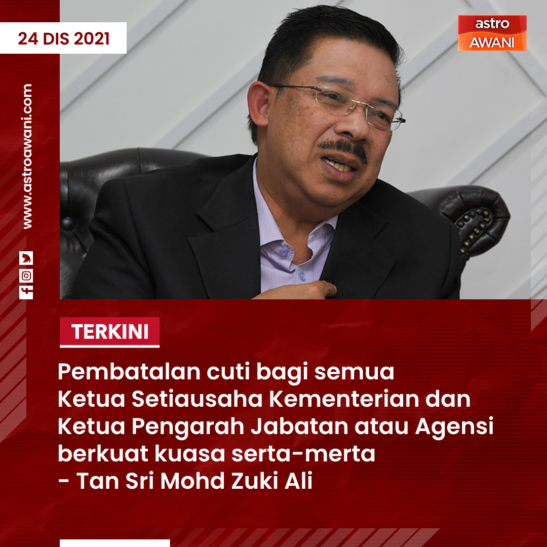 Ketua Setiausaha Negara, Tan Sri Mohd Zuki Ali dalam kenyataan pada Jumaat berkata, langkah itu membolehkan semua agensi kerajaan menggembleng tenaga dalam memastikan kesiapsiagaan seluruh jentera kerajaan untuk harungi keadaan semasa negara.

#AWANInews #Banjir2021