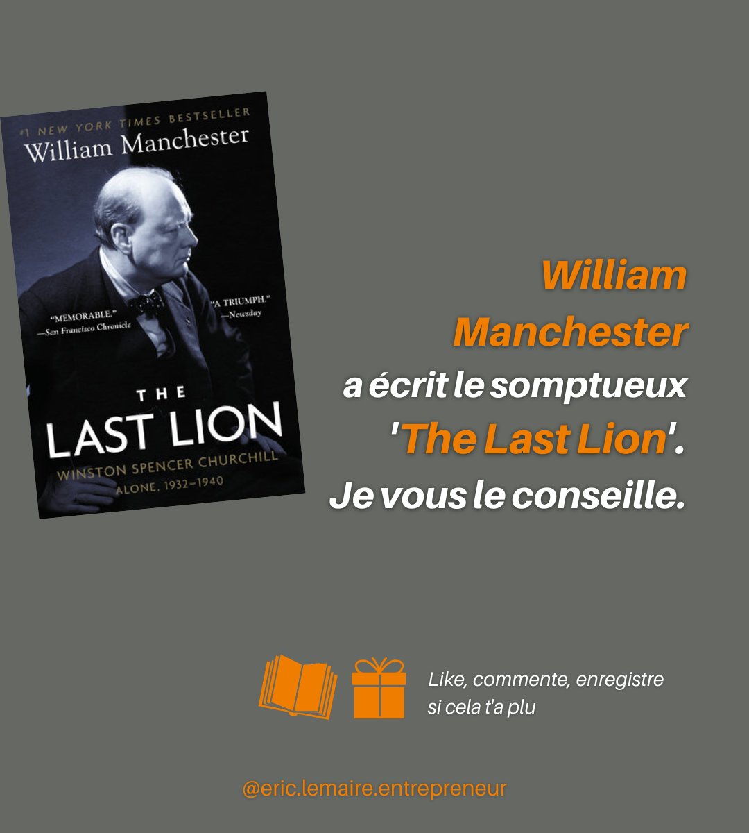 EricLemaire's tweet image. #Churchill l&apos;optimiste !
🎁 C&apos;est le dernier stop de ma série de #conseilslecture #ideescadeaux pour ce #Réveillon2021

Qqs pensées que je partage cette veille de #noel2021, juste ici : instagram.com/p/CX3QH3jI7HX/

Très bon réveillon à toutes et tous 🎉
#JoyeuxNoël #vendredilecture