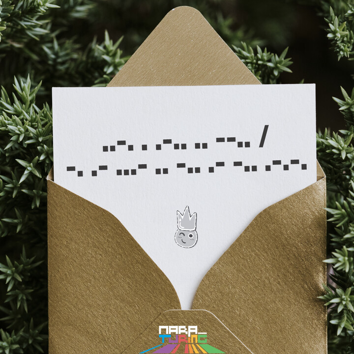 MaraTuring's tweet photo. Desde #MaraTuring queremos felicitaros a todos las navidades. Pero lo haremos a nuestra manera... atención a esta imagen ¿Sabes lo que pone y en qué código? Pues eso 😉
#MaraTuring #ProgramaoSéProgramado #programación #libros #hacking #hacker #ciencia #tecnología https://t.co/fLOaMXvf9c