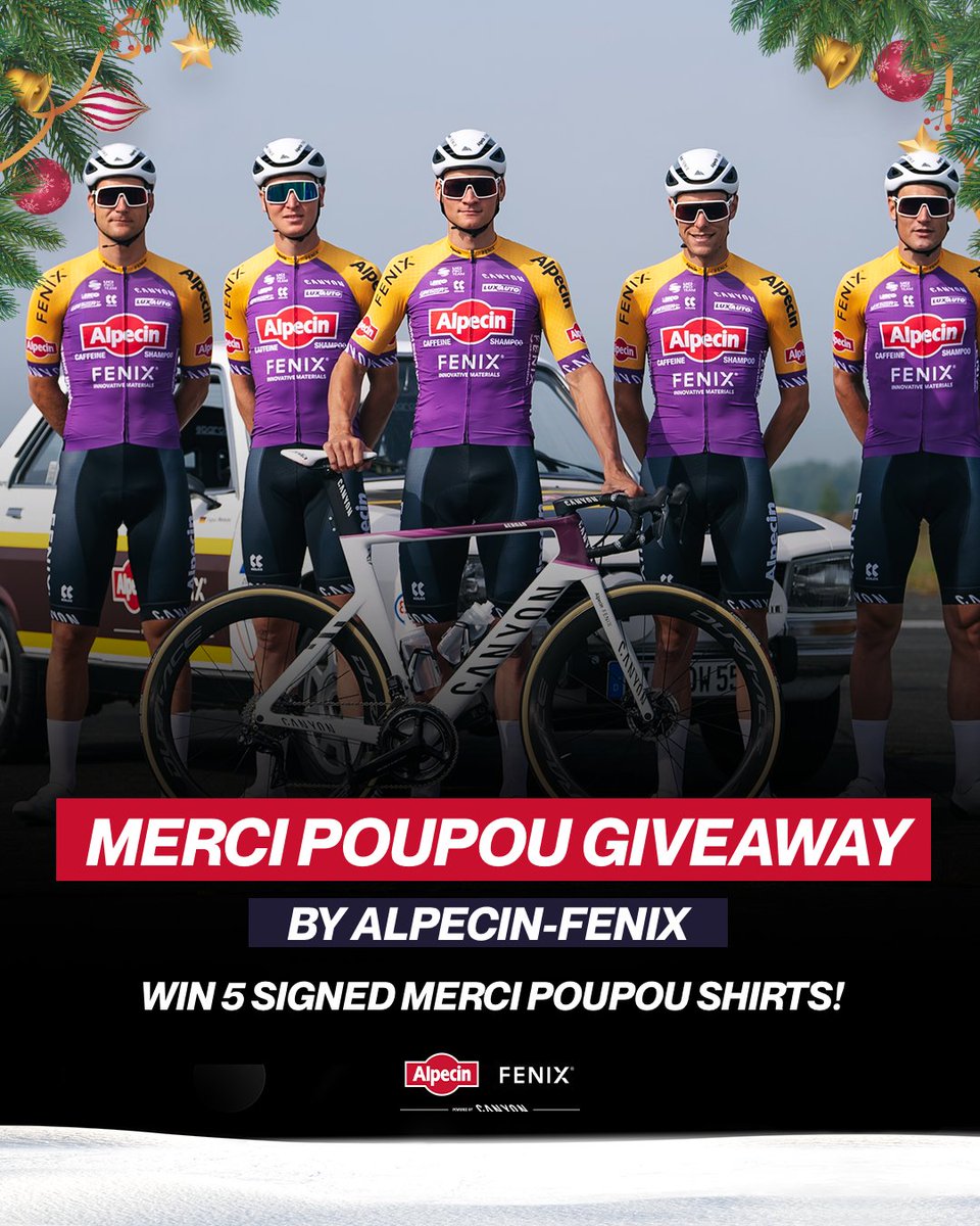 This contest runs until January 1, 23:59 CET and only on our official social media platforms (<a href="/alpecinfenix/">Alpecin-Deceuninck</a> on IG, Tw &amp; FB).

We won't DM participants. Six winners will be selected at random. We'll announce the winners on Jan 2 at 10:00 on our official team accounts. Good luck!