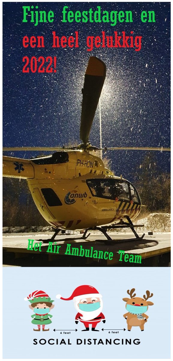 Namens piloten, HCM-ers, verpleegkundigen en staf van de #Medic01 fijne feestdagen! #AAT #ambulancehelikopter