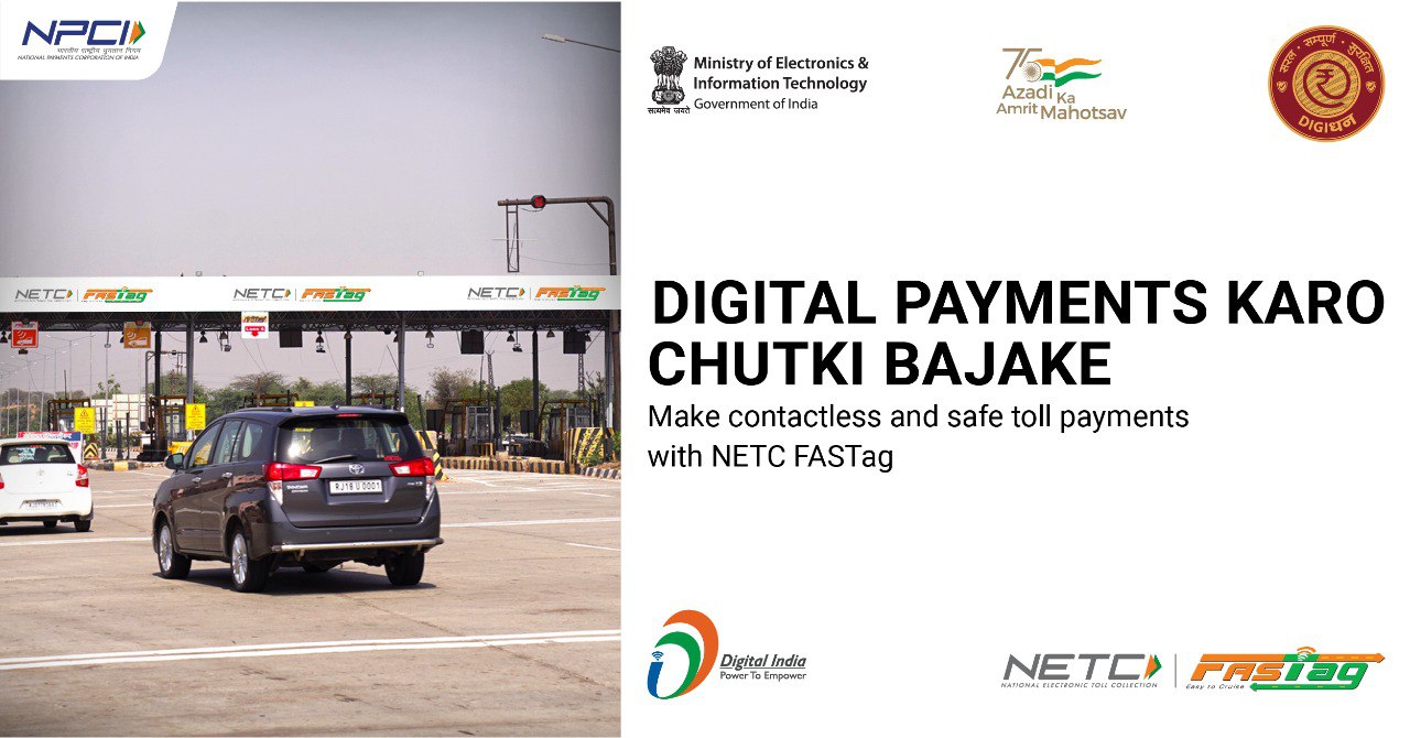 Npci On Twitter Seamlessly Pay The Toll And Experience A Hassle Free Journey In A Safe And Contactless Manner With Netc Fastag Azadikaamritmahotsav Azadikadigitalmahotsav Npci Digitalpaymentsutsav Https T Co N9hhx7xmll Twitter