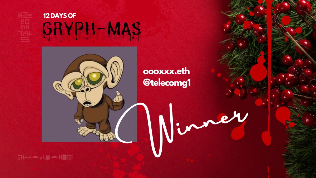 hierogryphs's tweet photo. Day 11 WINNER of the 12 days of 'Gryph-mas' giveaway is...  oooxxx.eth @telecomg1
 
Welcome to the Hierogryph Hoard!⚔️🦅⚔️

You will receive your instructions and NFT from the Gryph King soon! We are bound by blood and feathers!

 #NFT #NFTGiveaways #Hierogryphs #Airdrop #premint https://t.co/7L6IIqV9EX