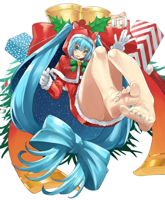 メリークリスマス
#一日一裸足絵 