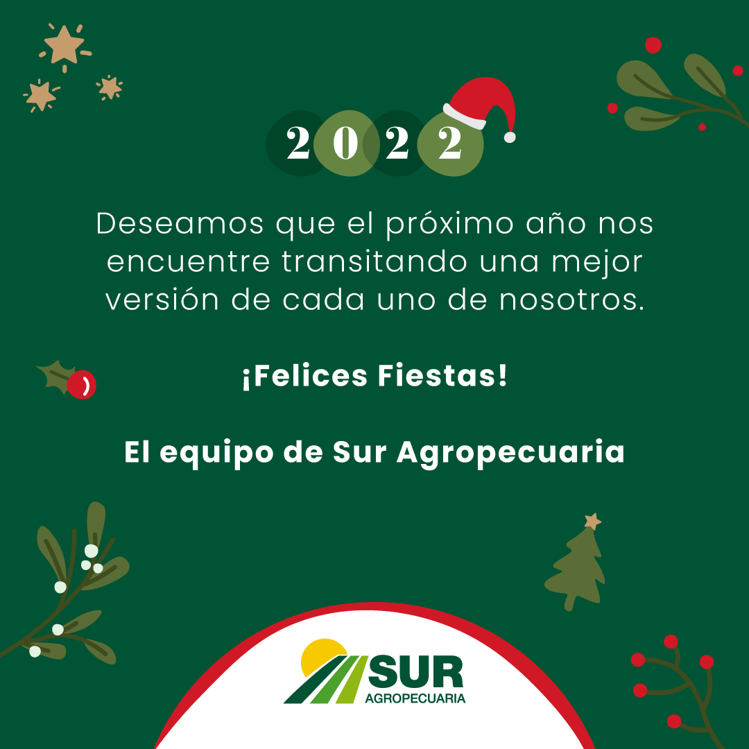 SurAgropecuaria's tweet photo. Todo el equipo de Sur Agropecuaria🌾 les desea afectuosamente unas ¡𝐅𝐞𝐥𝐢𝐜𝐞𝐬 𝐅𝐢𝐞𝐬𝐭𝐚𝐬!🎄

#campoargentino #felicesfiestas #argentina #productoragropecuario #suragropecuaria #maquinarias #agro https://t.co/fC9jdfGNt9