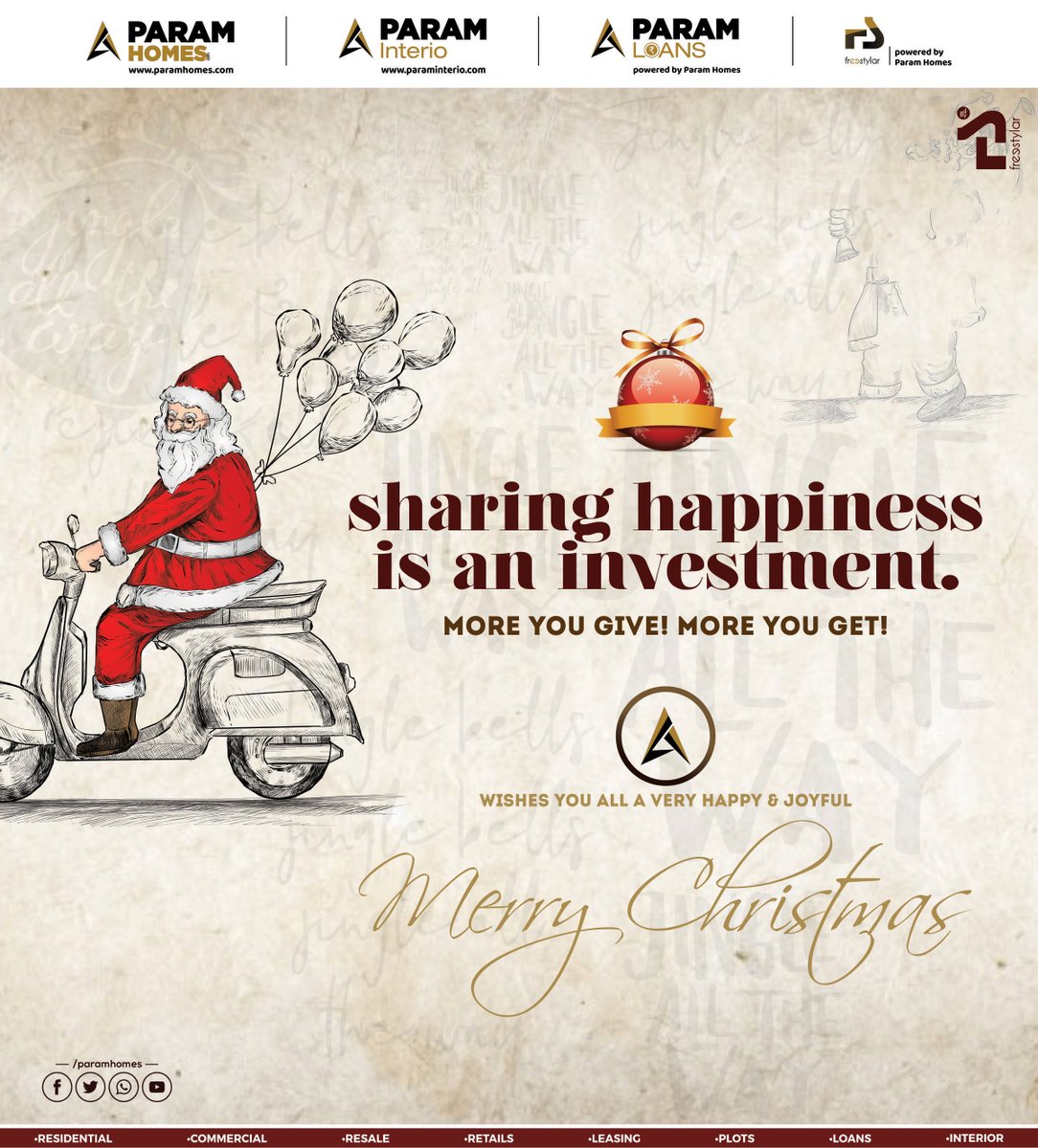 param_homes's tweet photo. May this Christmas sparkle with love, laughter and happiness and the year ahead be full of goodness and contentment.

ParamHomes Wishing you a cheerful and blessed Christmas!!!
#ChristmasEveEve #Christmas #MerryChristmas #NewYear2022 #HappyChristmas2021 https://t.co/0CdlVvAZy0