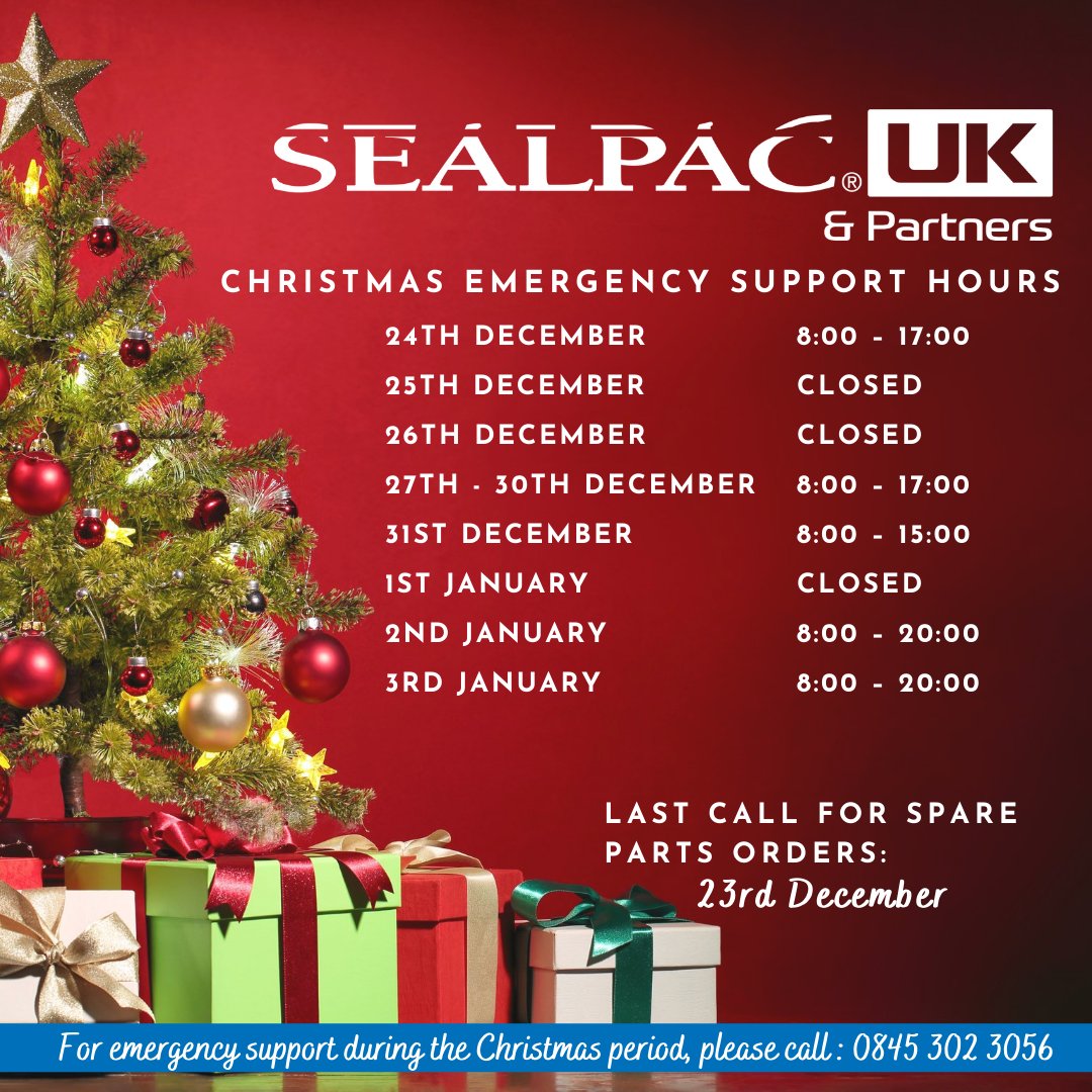 Our office is now closed for Christmas. We'll be reopening on Tuesday 4th January for the new year. Until then, our customers can still reach us for urgent support during the following times: